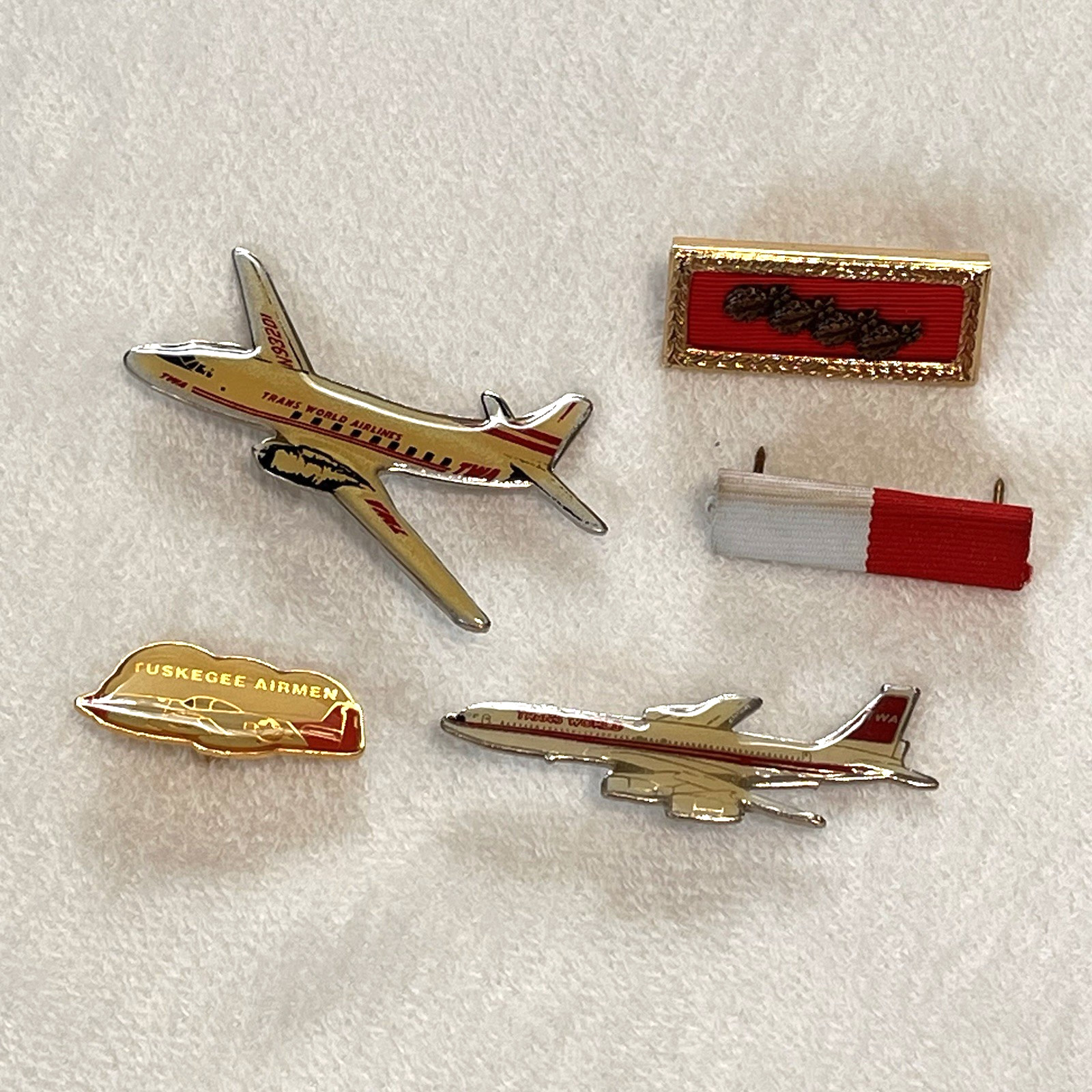 Collection Vintage Junk Drawer Lot Tie Bars Lapel Pins Single Cufflinks 38 Items