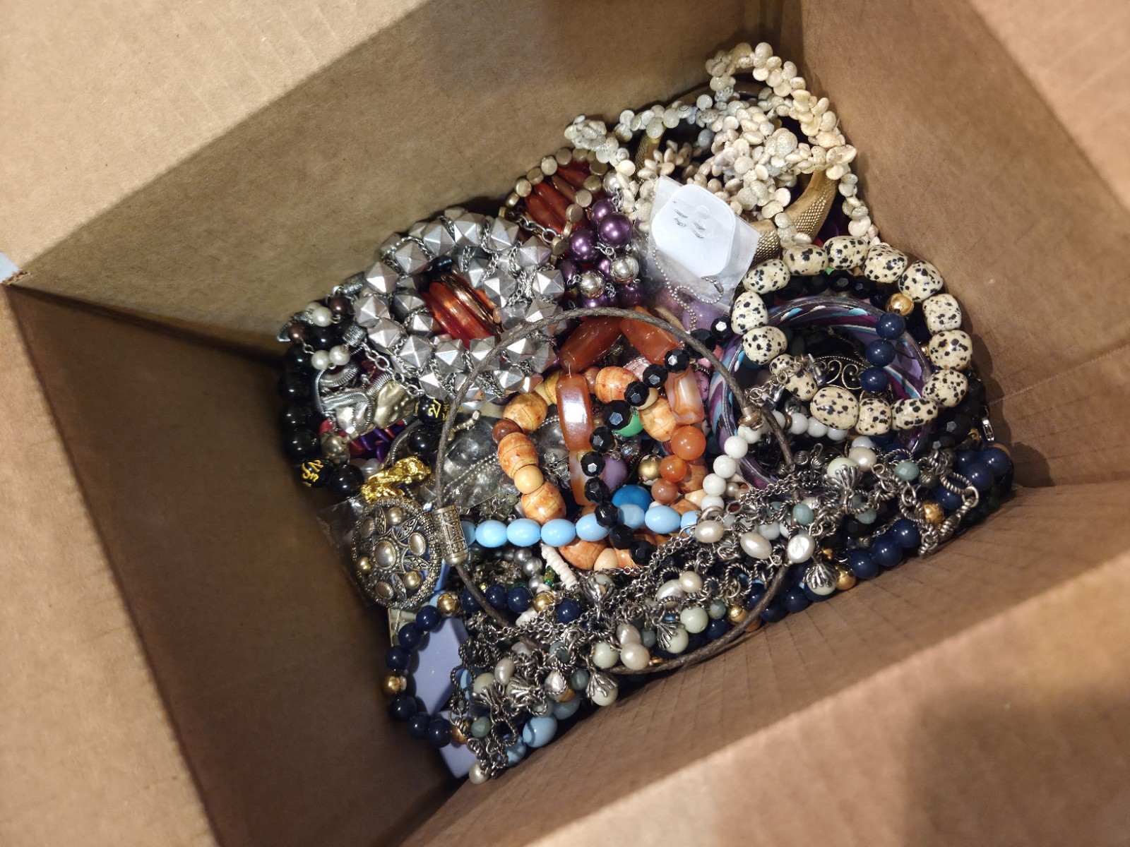 12.8 LBS All Wearable Jewelry Lot Vintage to Modern Necklaces Bracelets