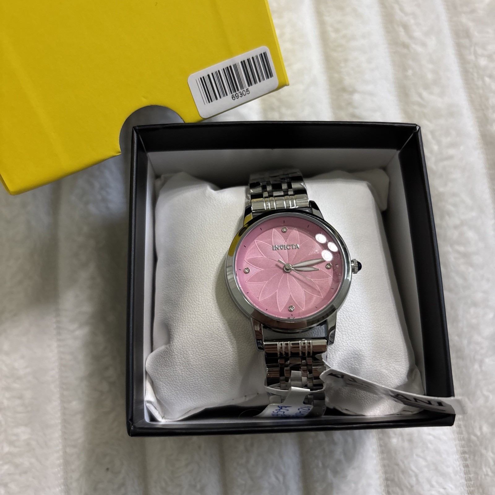 New Invicta Pink Tigerlily Wildflower Women’s Watch – 34mm, Silver