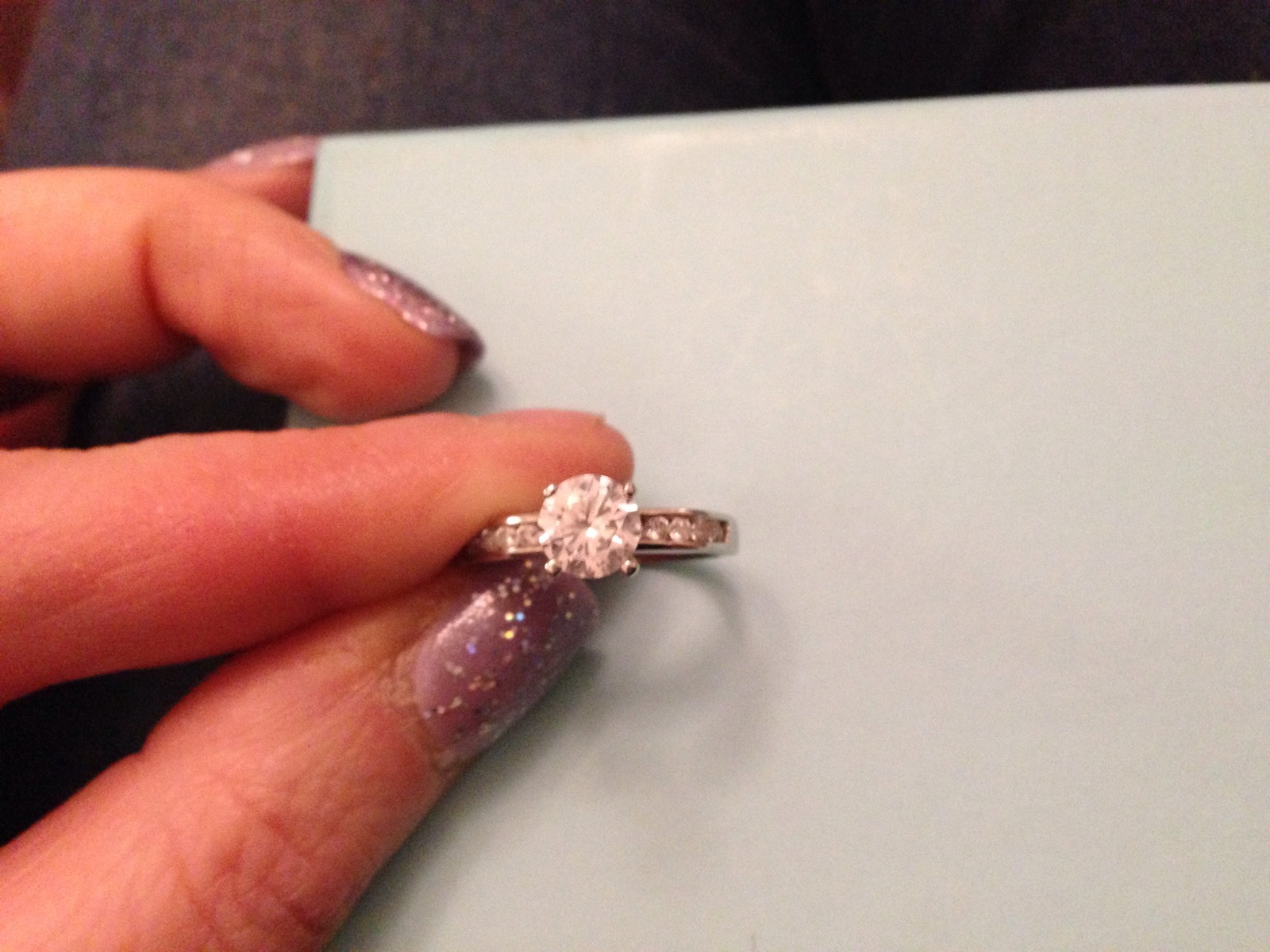 Lovely Solid Sterling Silver And Zicron Solitaire Ring 925 N