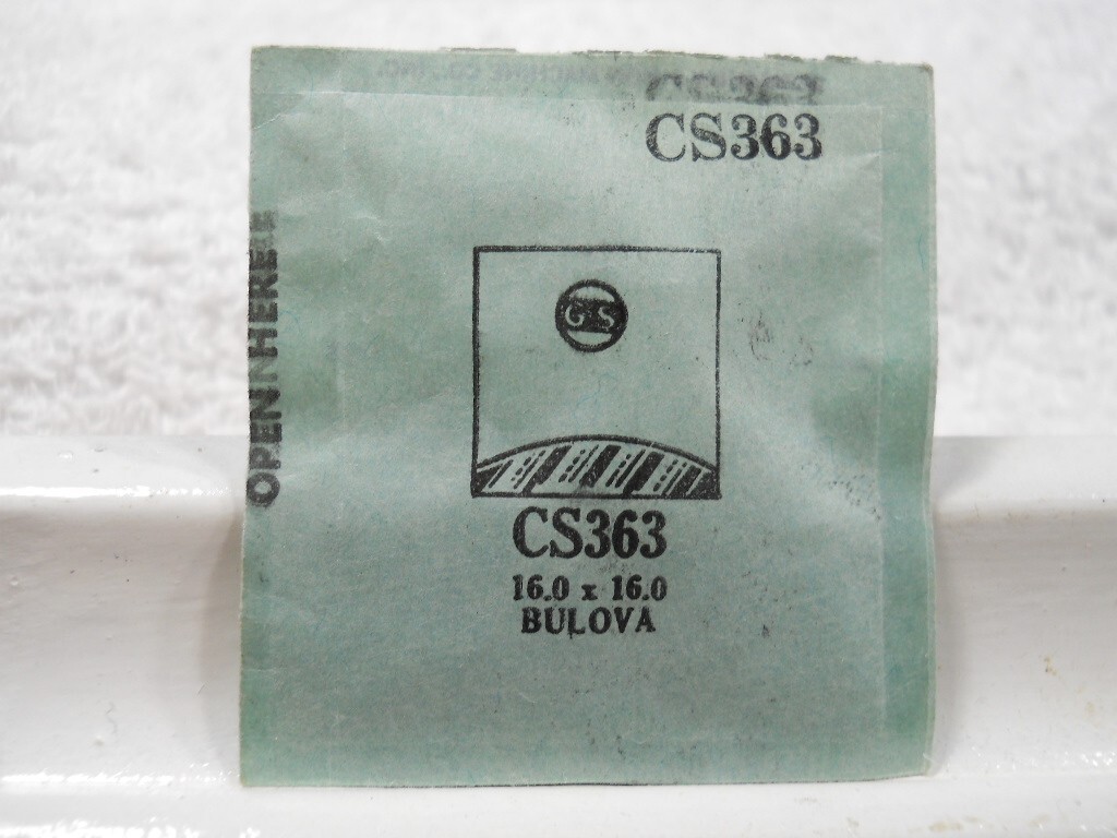 GS CS363 Watch Crystal Fit Bulova – 16.0 x 16.0 mm – Replacement / Repair