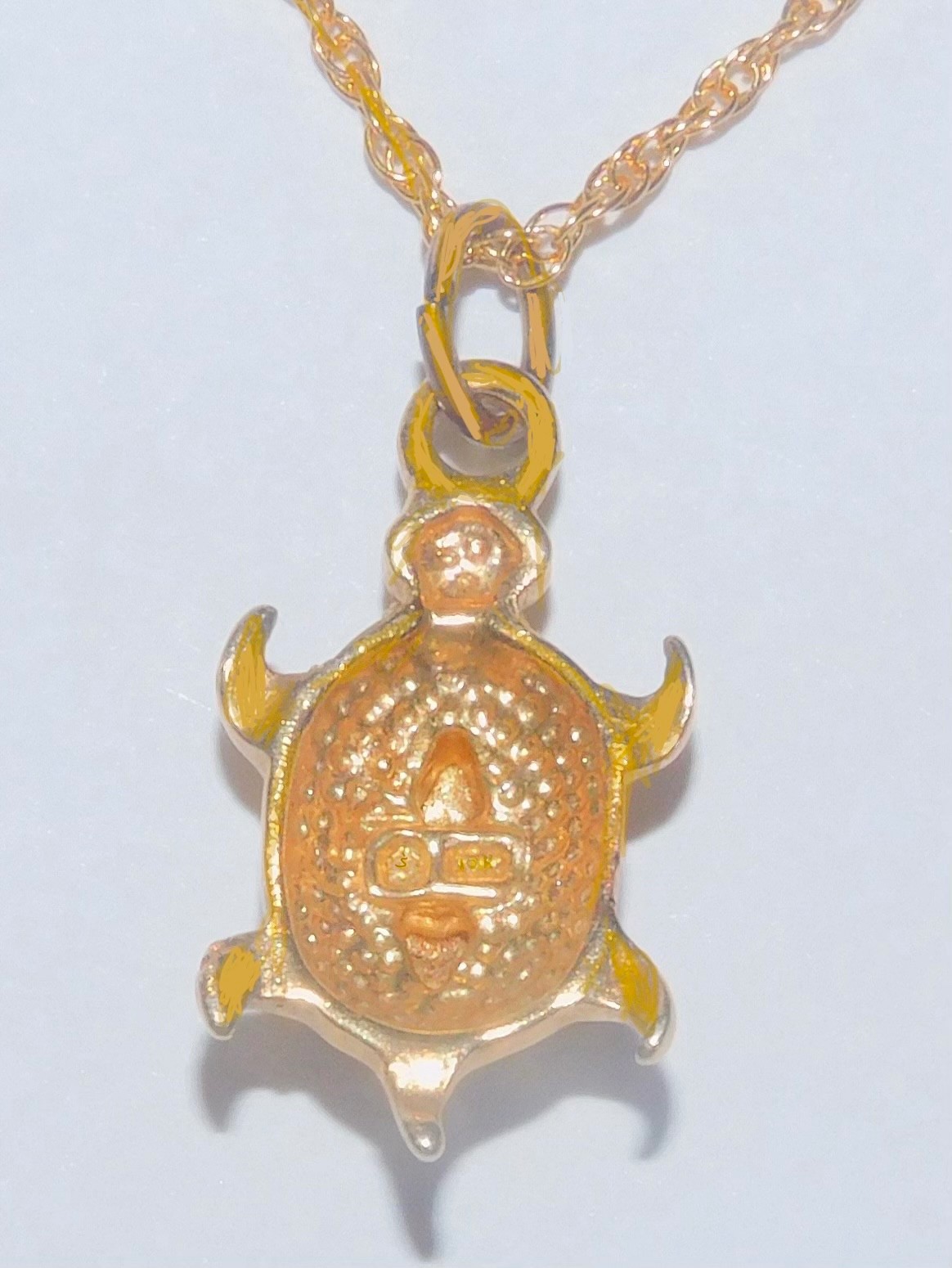 Black Hills Gold 10k Turtle Pendant Necklace