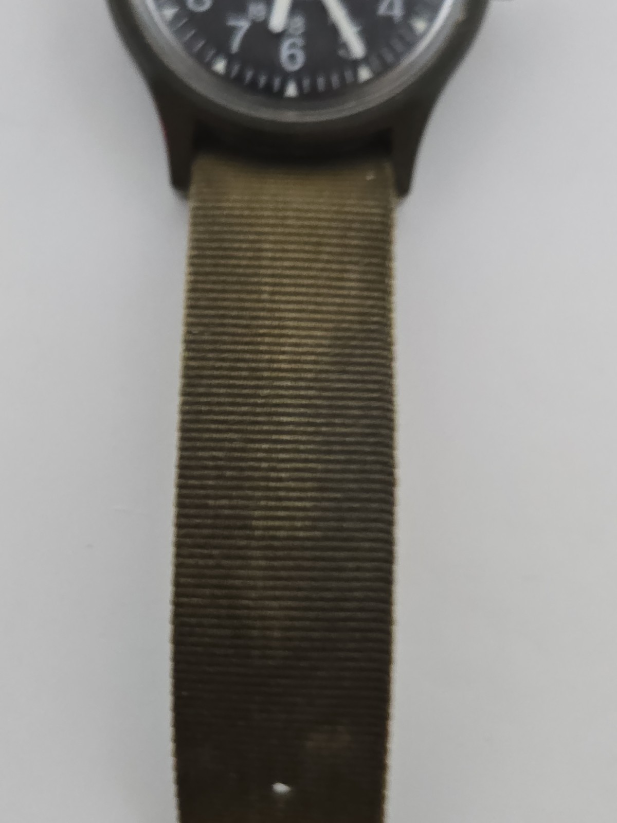 Vintage 90s Timex OD Green 34mm “MacGyver” Camper 24-Hour Quartz Field Watch