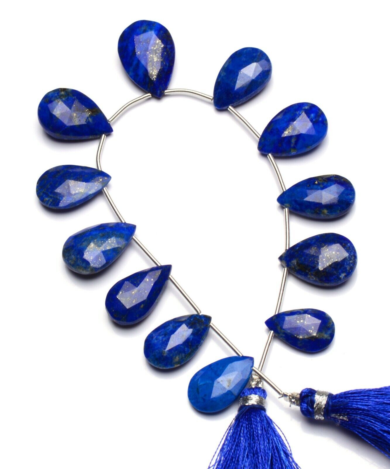 Natural Gem Lapis Lazuli Faceted 15×9 to 19x13mm Size Pear Shape Beads 7″ Strand