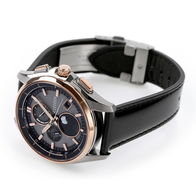 [B1Y] Citizen Attesa Moon Phase Titanium Solar Radio BY1004 17X Mens [m6t]