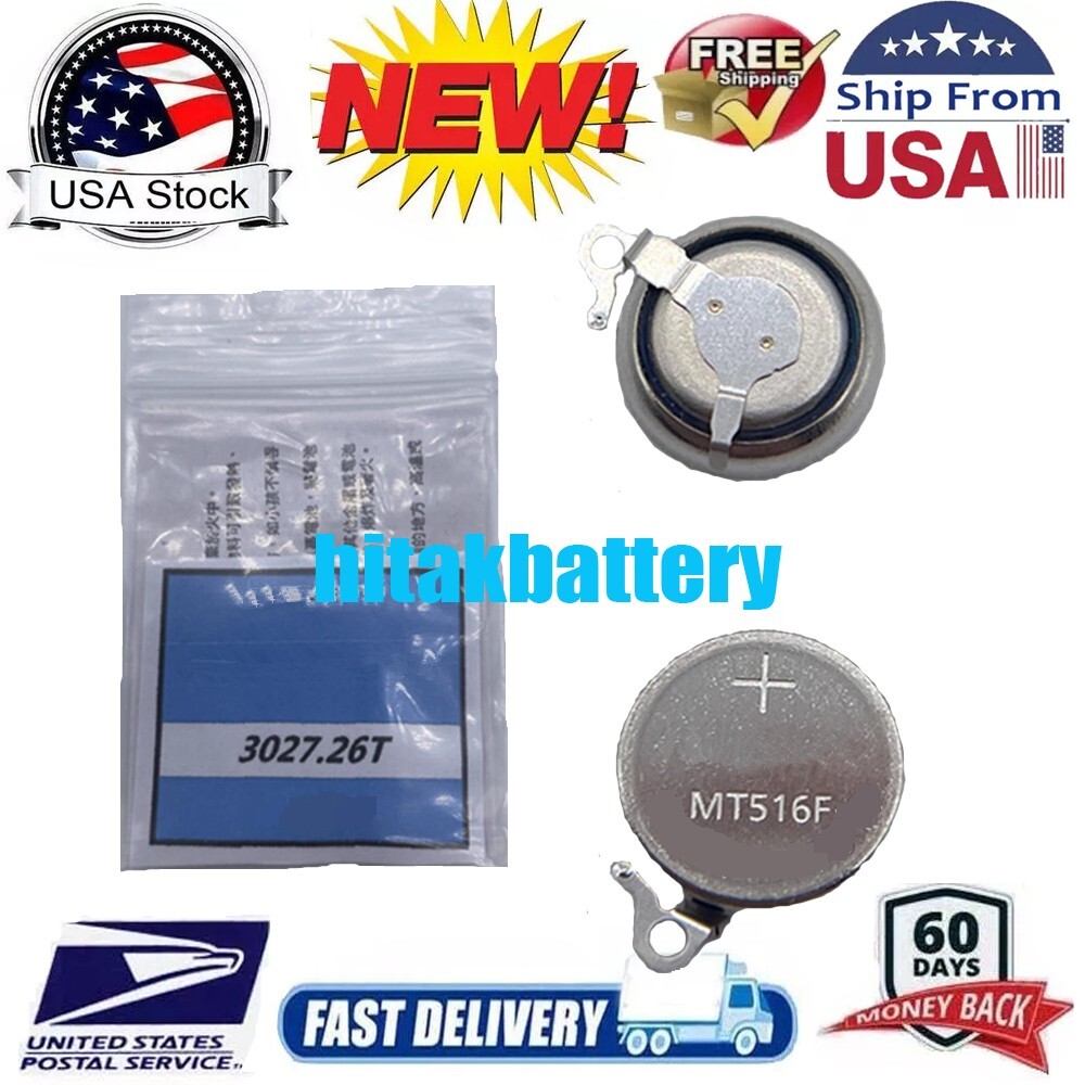 Battery for Seiko Kinetic Watch Line-Model 3027.26T MT516F V114 V110 V115 V116