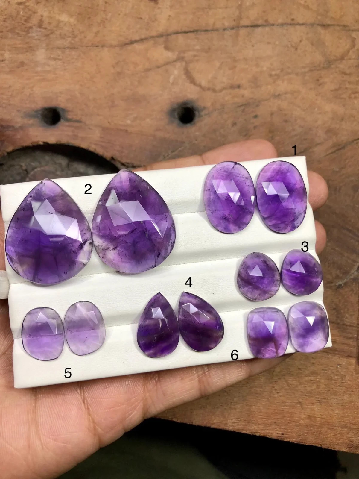 Rose Cut Amethyst Pair: Natural Loose Purple Amethyst Gemstones for Earrings