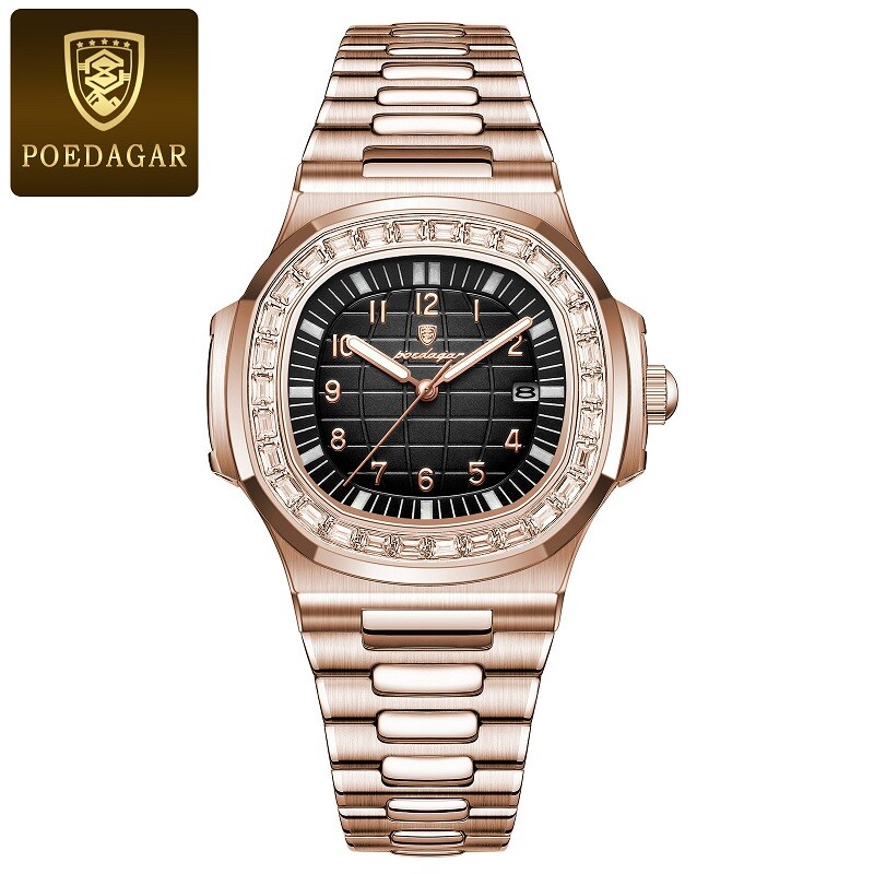 Luxury Business Men’s Quartz Watch 3Bar Waterproof Luminous Date Stainless Watch