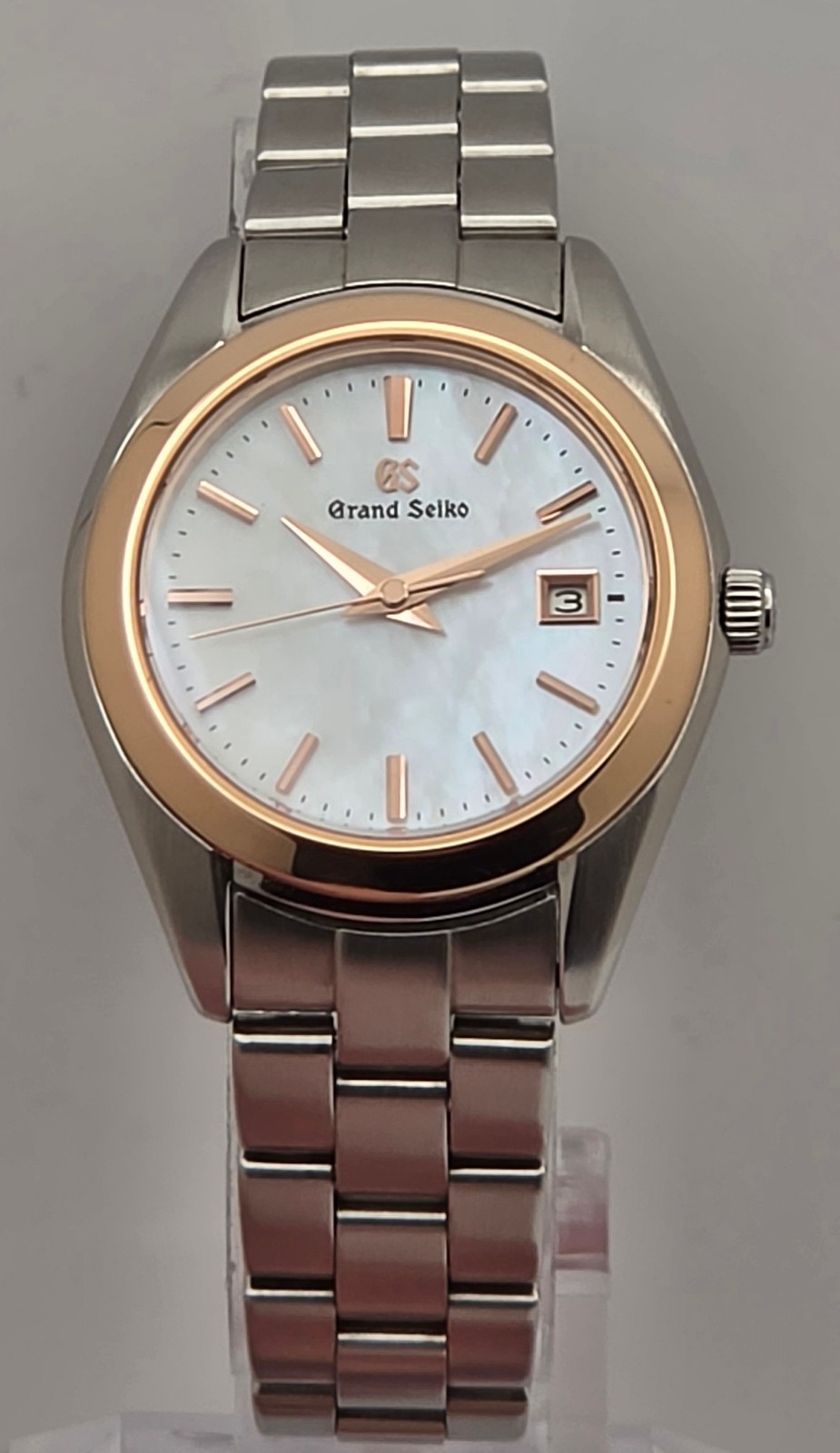 Grand Seiko Heritage STGF268 MOP Dial Quartz Ladies 29mm Steel/Rose Gold Box