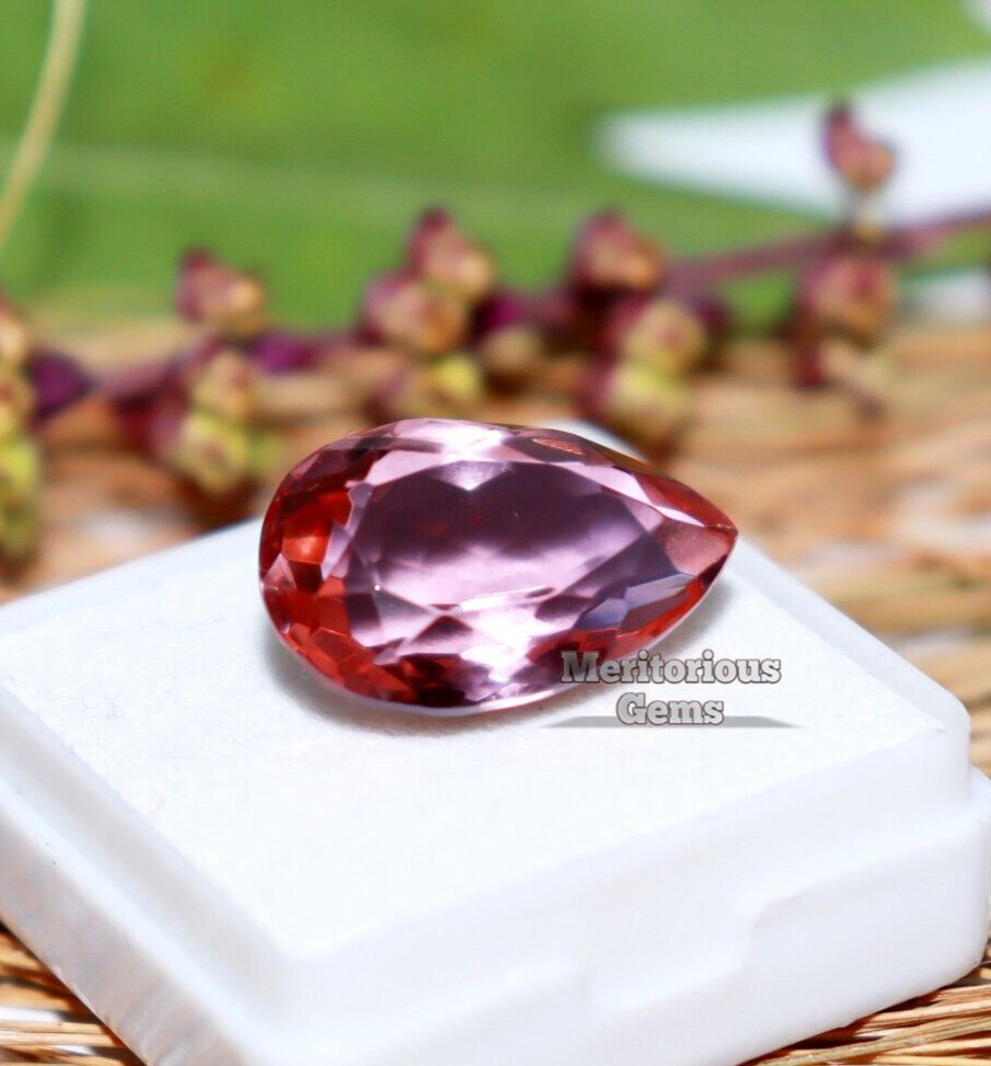 Color Changing Loose Gemstone Certified Natural Alexandrite Pear Cut 10 Ct
