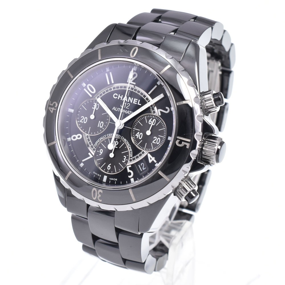 CHANEL J12 H0940 Ceramic chronograph black Dial Automatic Men’s Watch N#148639
