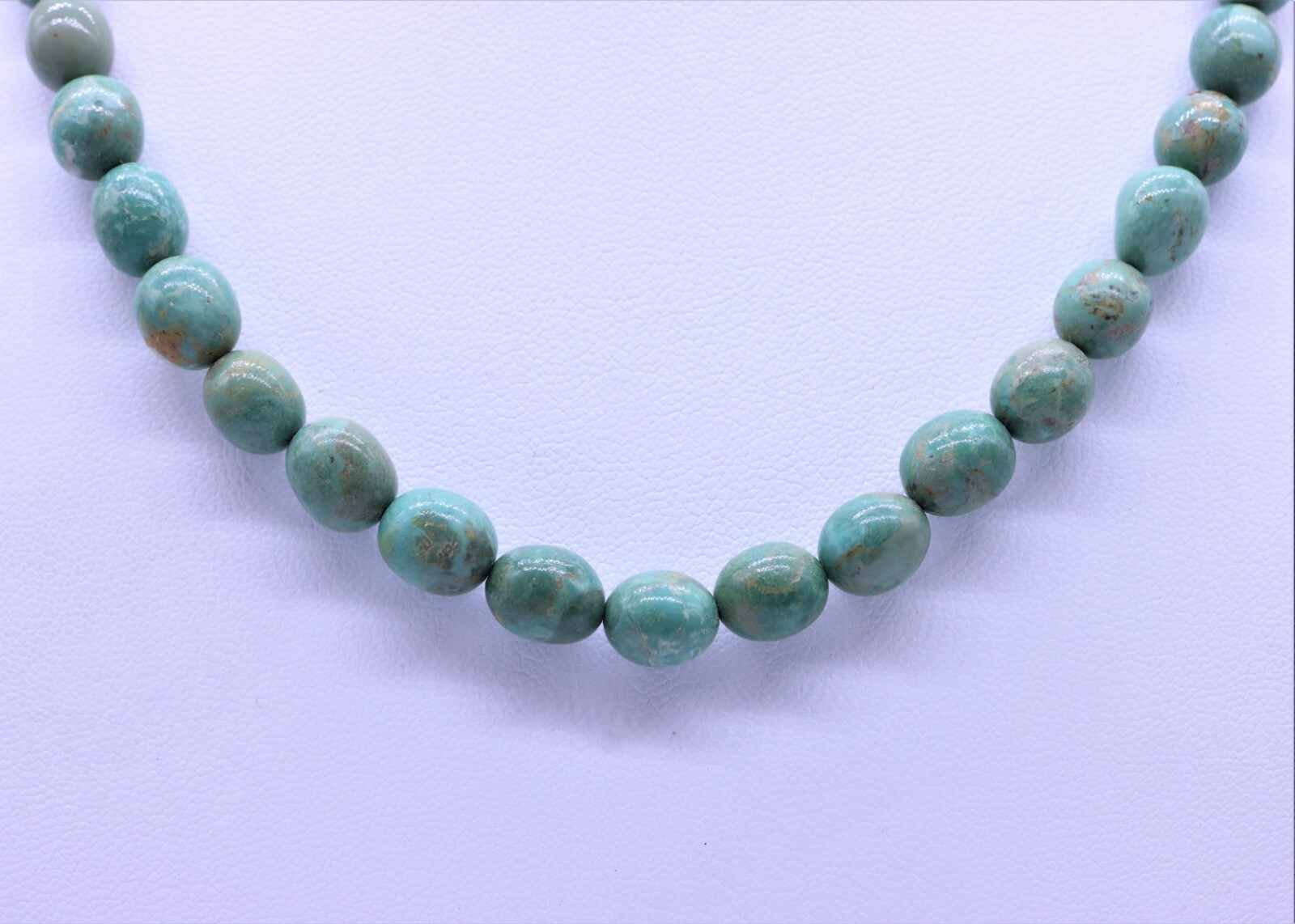 Kingman Arizona Olive Green Turquoise Beaded Gemstone Southwestern Boho Necklace