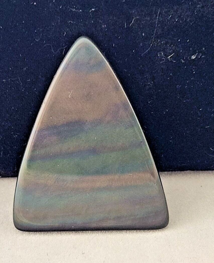 Gemstones Loose Obsidian Cabochon 8.9 gr Pendant Size 40 mm x 32 mm x 5 mm