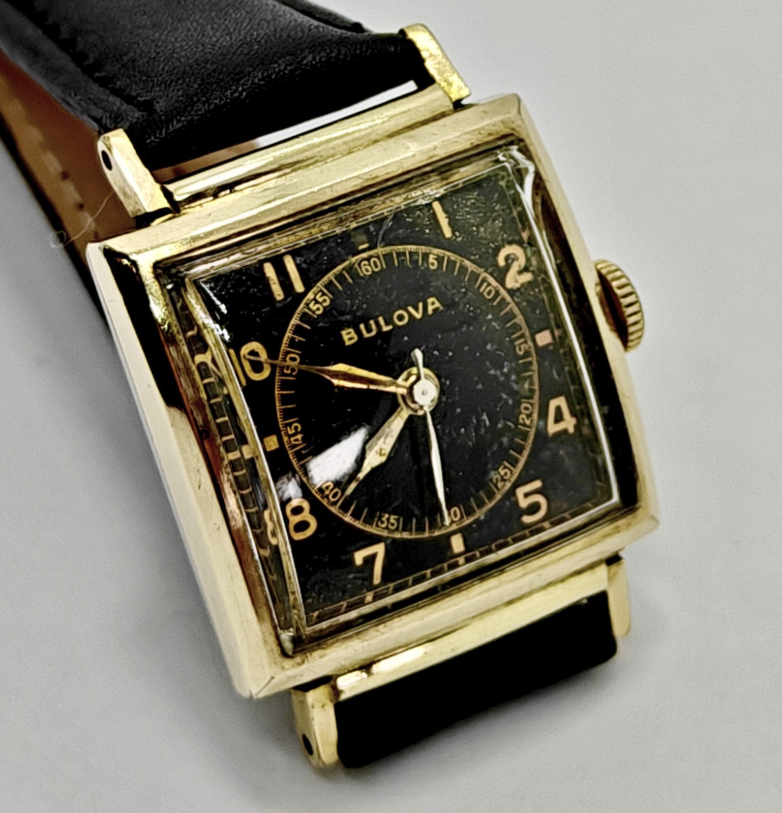 Vintage 1951 Bulova “Surgeon” Black Dial 17J Doctor’s Watch