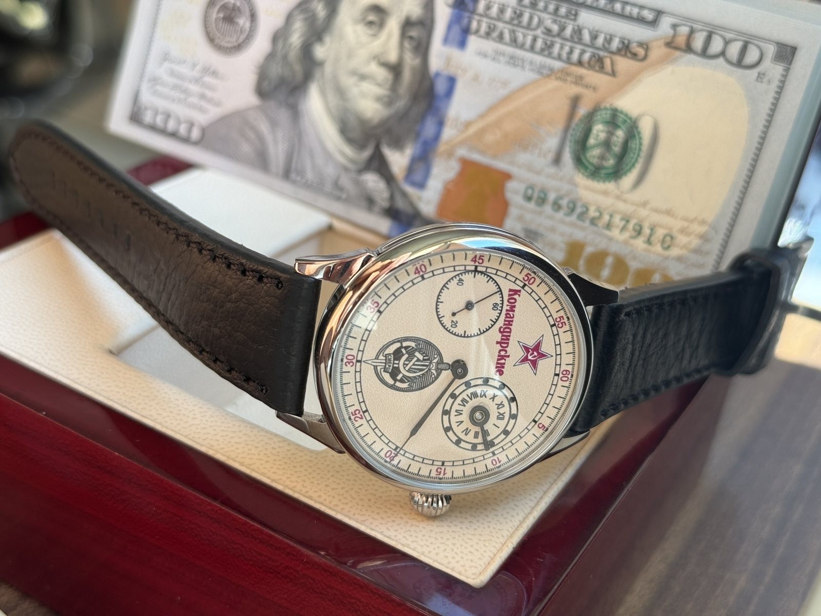 Watch Regulator Mechanical USSR Officer Commander Spy Russian Wrist Rare Vintage