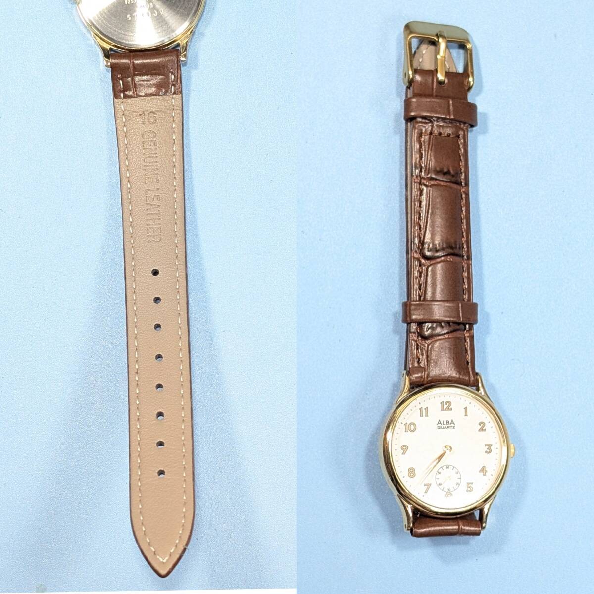 Seiko ALBA Small Second Men’s Battery and Belt Replaced Working Model V 06