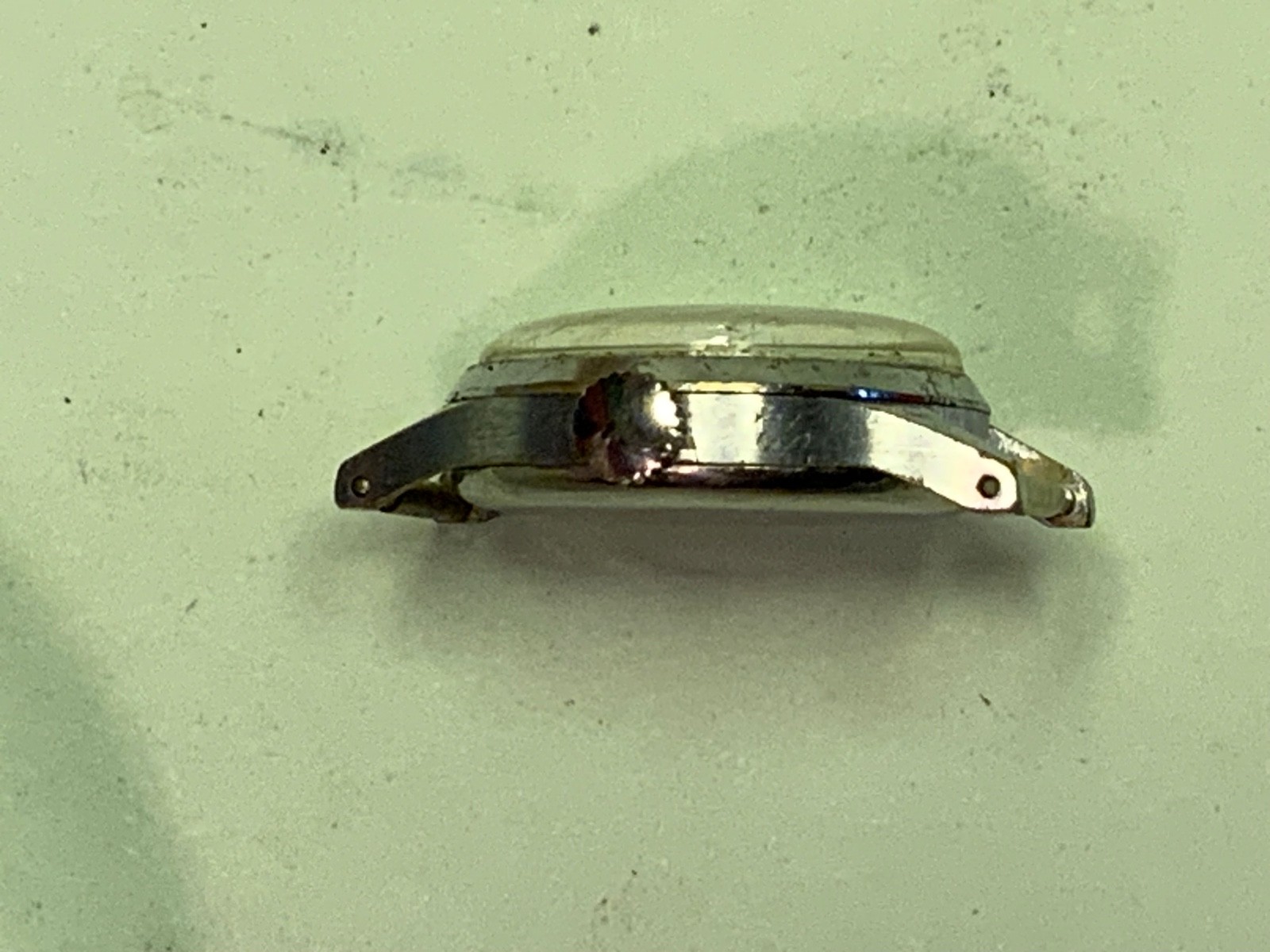 sully watch swiss made fond acier inoxydable 0669 ANCRE 15 RUBIS & baby handRARE