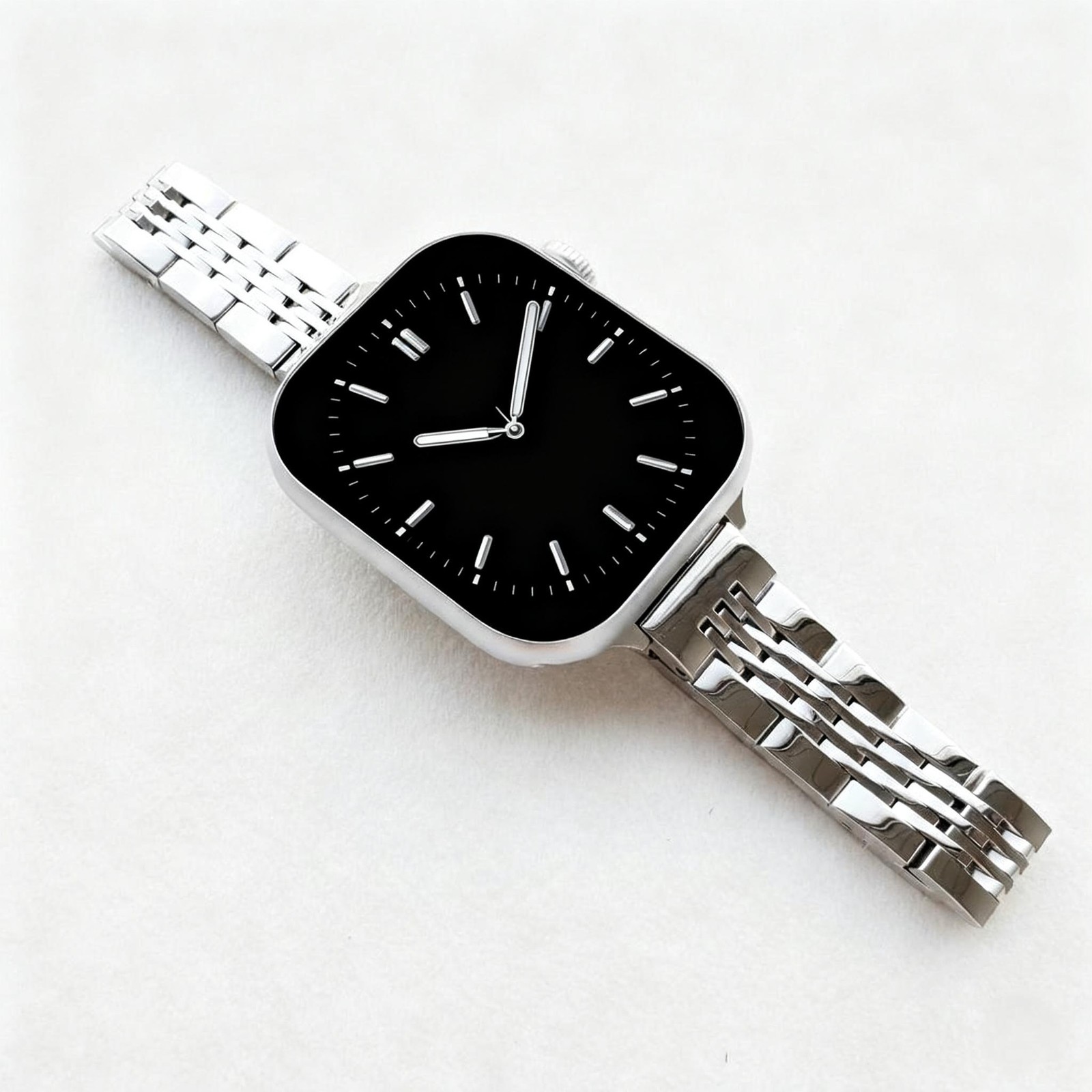 Women Thin 7 Link 316 Stainless Steel Watch Strap Compatible for Apple Watch