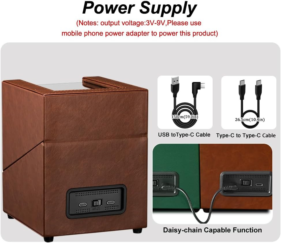 Watch Winder for Automatic Watches,Automatic Watch Winder Box,Double Watch