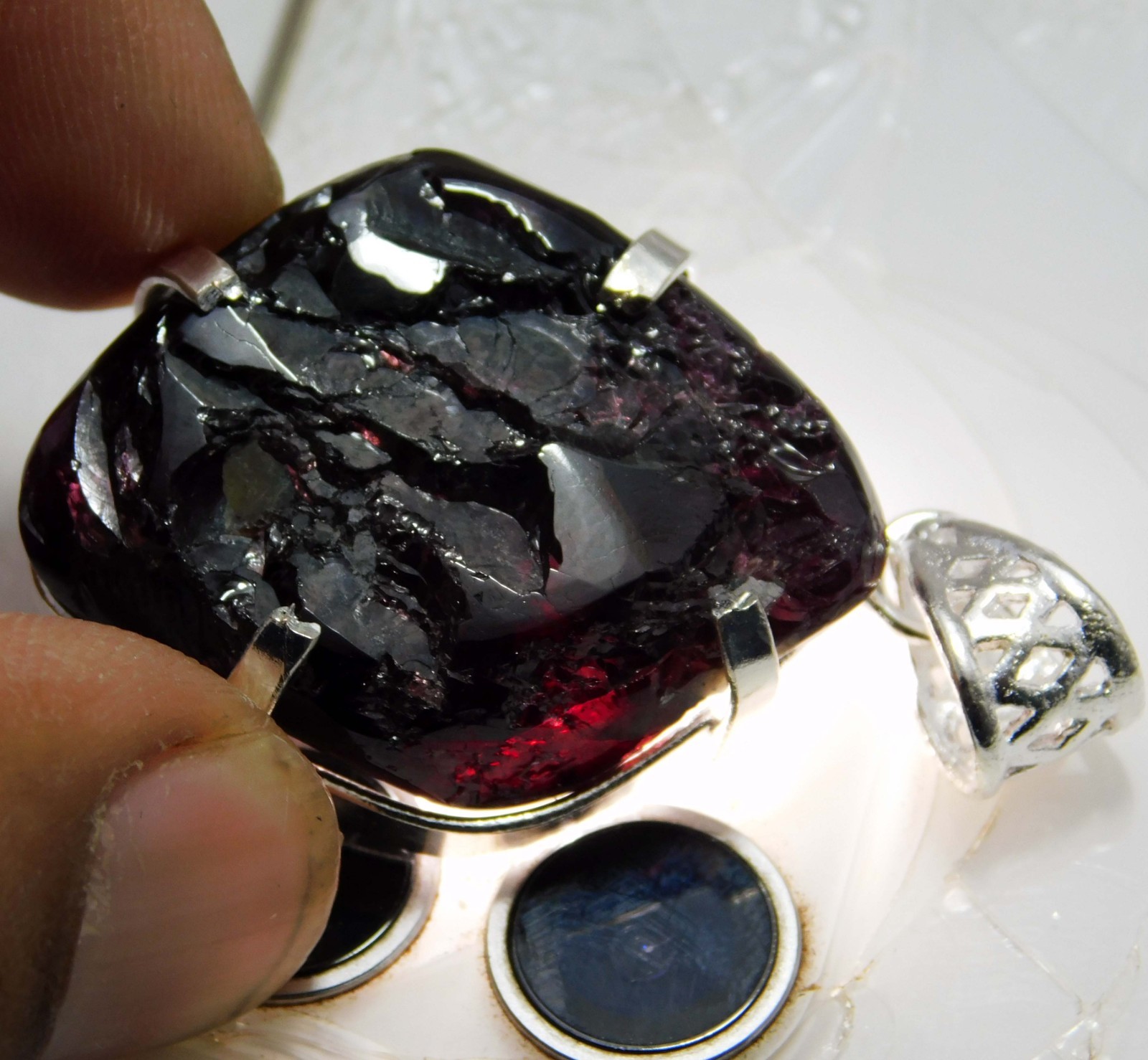 113.70 Ct Certified Natural PAINITE 925 Solid Silver Pendant Gemstone