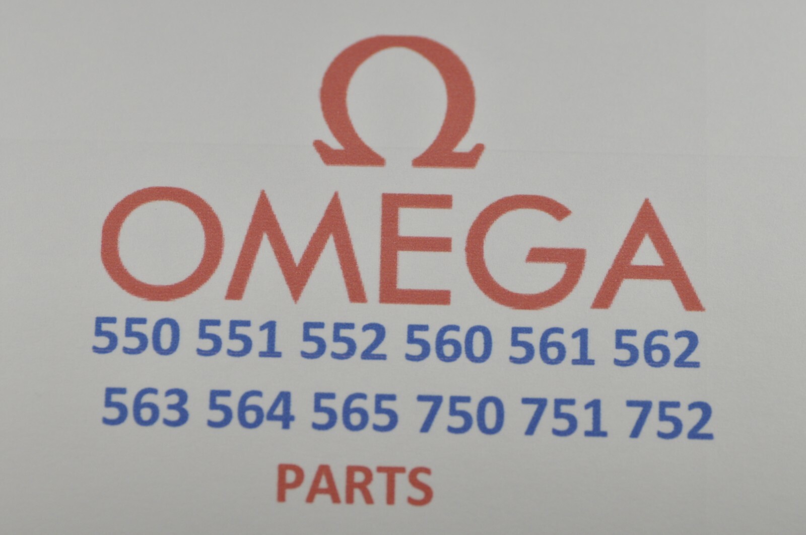 omega movement cal. 550 551 552 560 561 562 563 564 565 750 751 752 part NOS