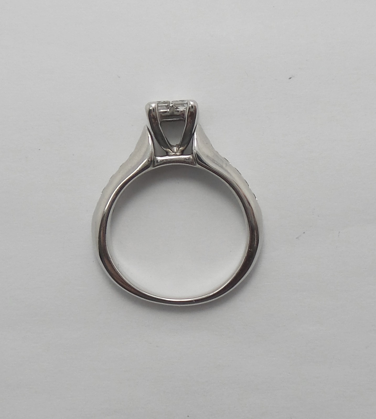 3/4CT Natural Diamond Engagement Anniversary Wedding Ring 14K White Gold Band