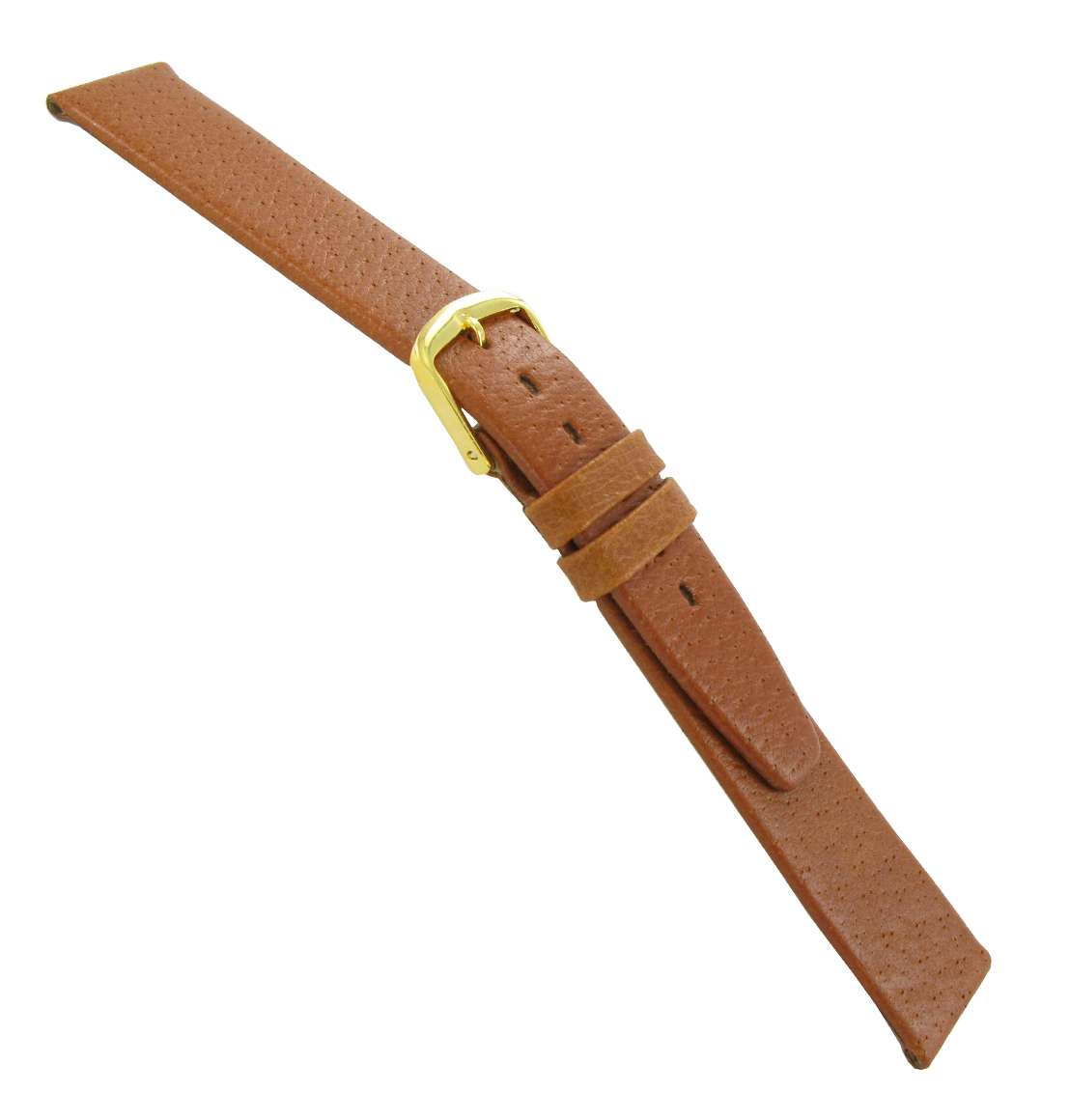 14mm T&C Honey Tan Flat Unstitched Genuine Pigskin Leather Ladies Band 521823