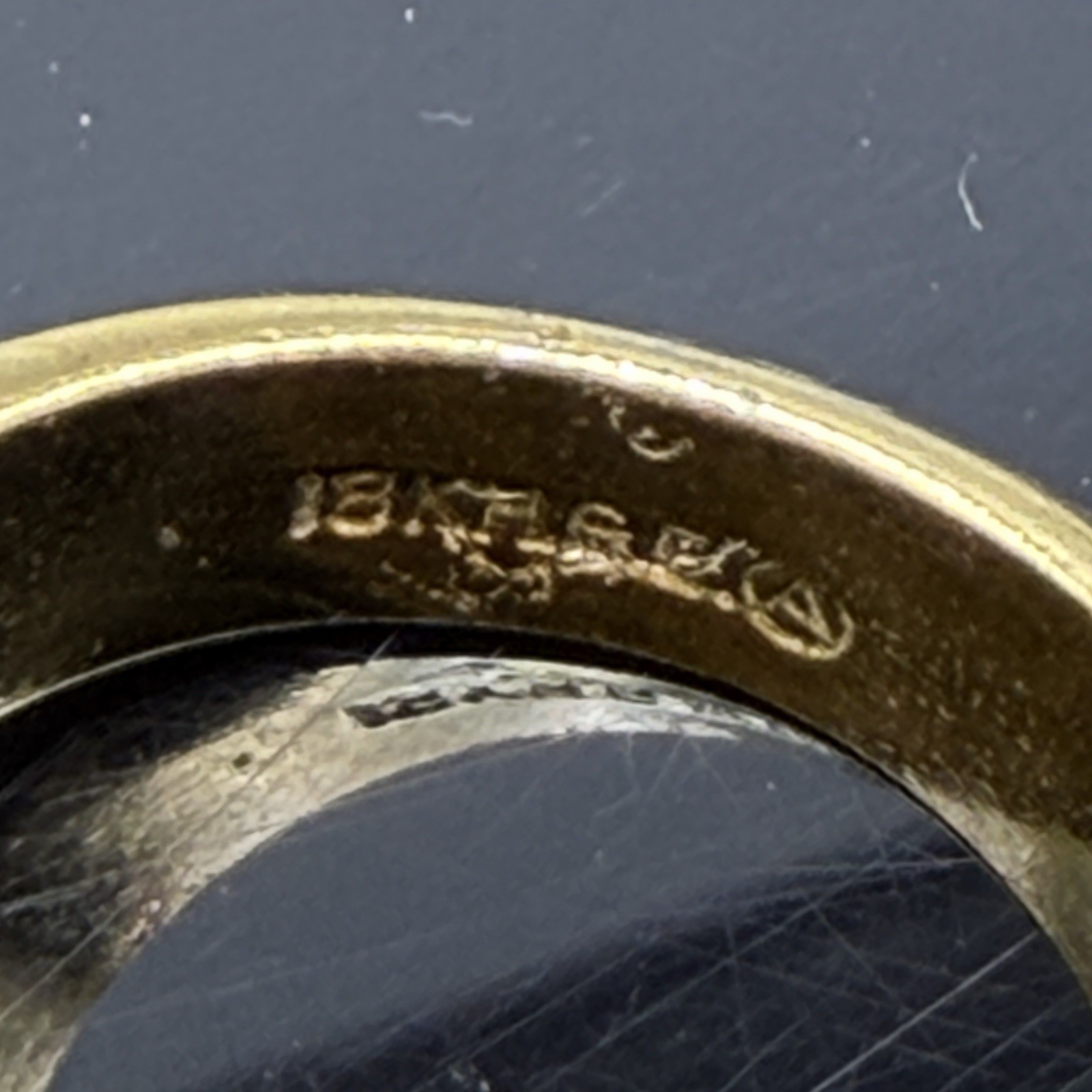 Vintage 18K Gold Electroplate Wide Wavy Bypass Cocktail Ring Clear Stones 7.25