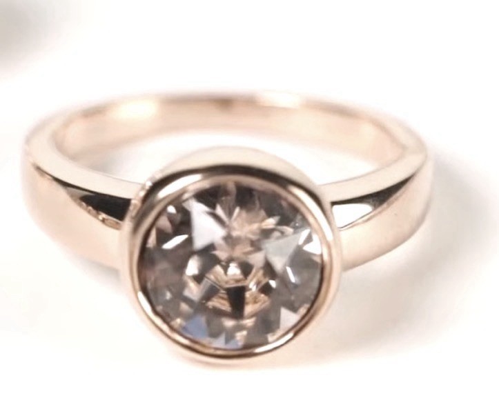 Touchstone Crystal BLISS Ring Size 9 Rose Gold Plated BNIB