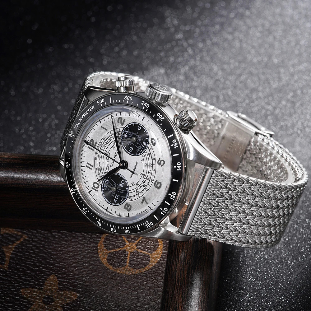 FARASUTE VK64 Chronograph Men’s Watch 10ATM Waterproof Stainless Steel 39mm