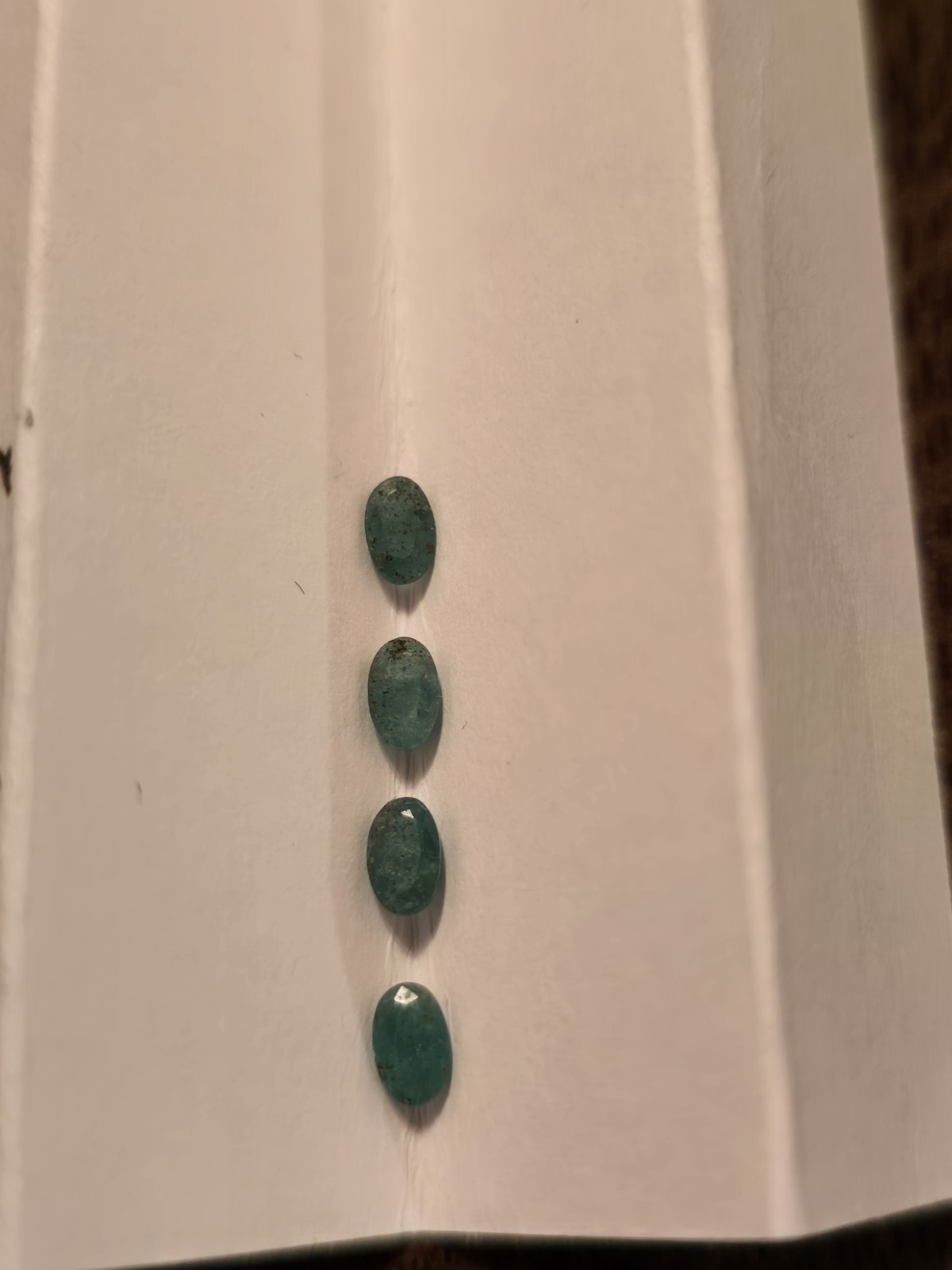 1pc Zambian Emeralds Oval Cut 3x5mm. Somewhat Included, Good Color