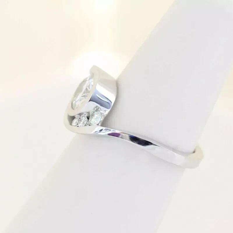 2Ct Round Cut Lab-Created Diamond Women’s Engagement Ring 14K White Gold Plated
