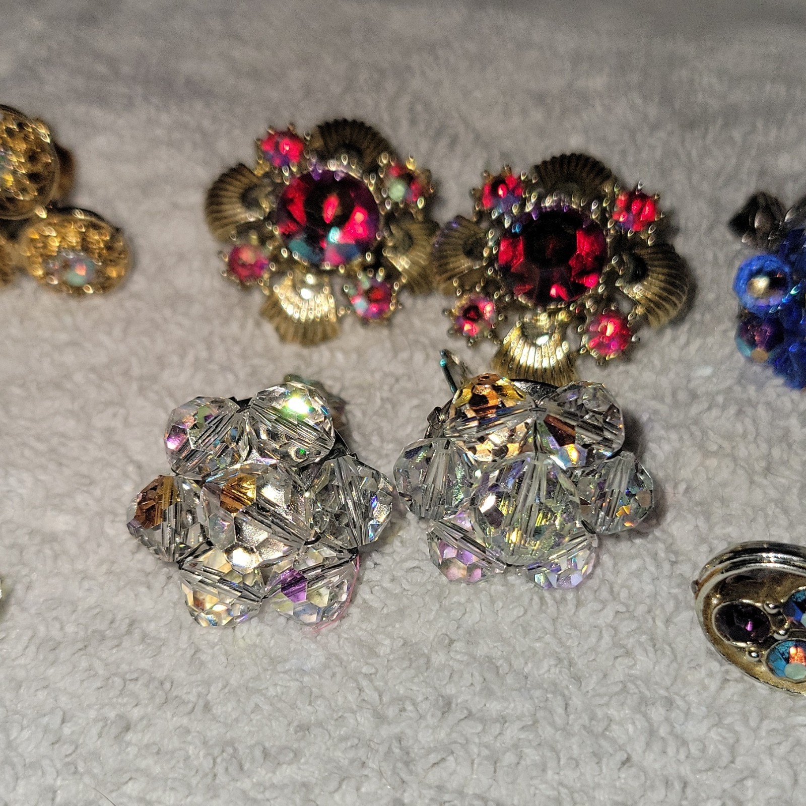 Beautiful Lot of Vintage Clip-On Earrings Free Ship in USA