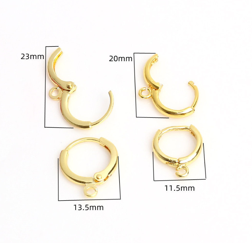 5 Pairs 18K Gold Filled Round Leverback Earwire Earring Hook Findings S11