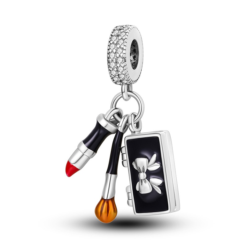 MULA New Cosmetics Pendant Charm AAA CZ Fit Women Bracelet 925 Sterling Silver
