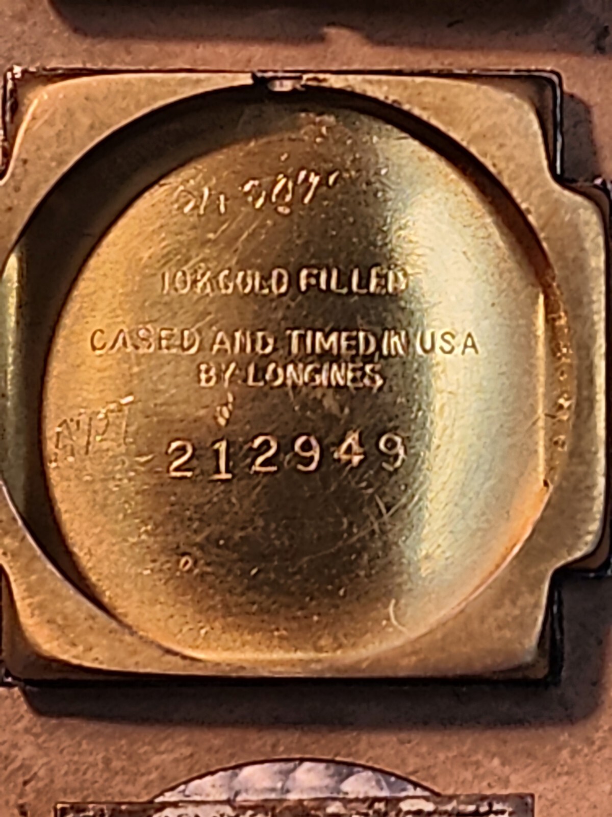 1940’s Longines 10L 10K Yellow GF Hinged Lug Driver’s Watch For Parts/Repairs