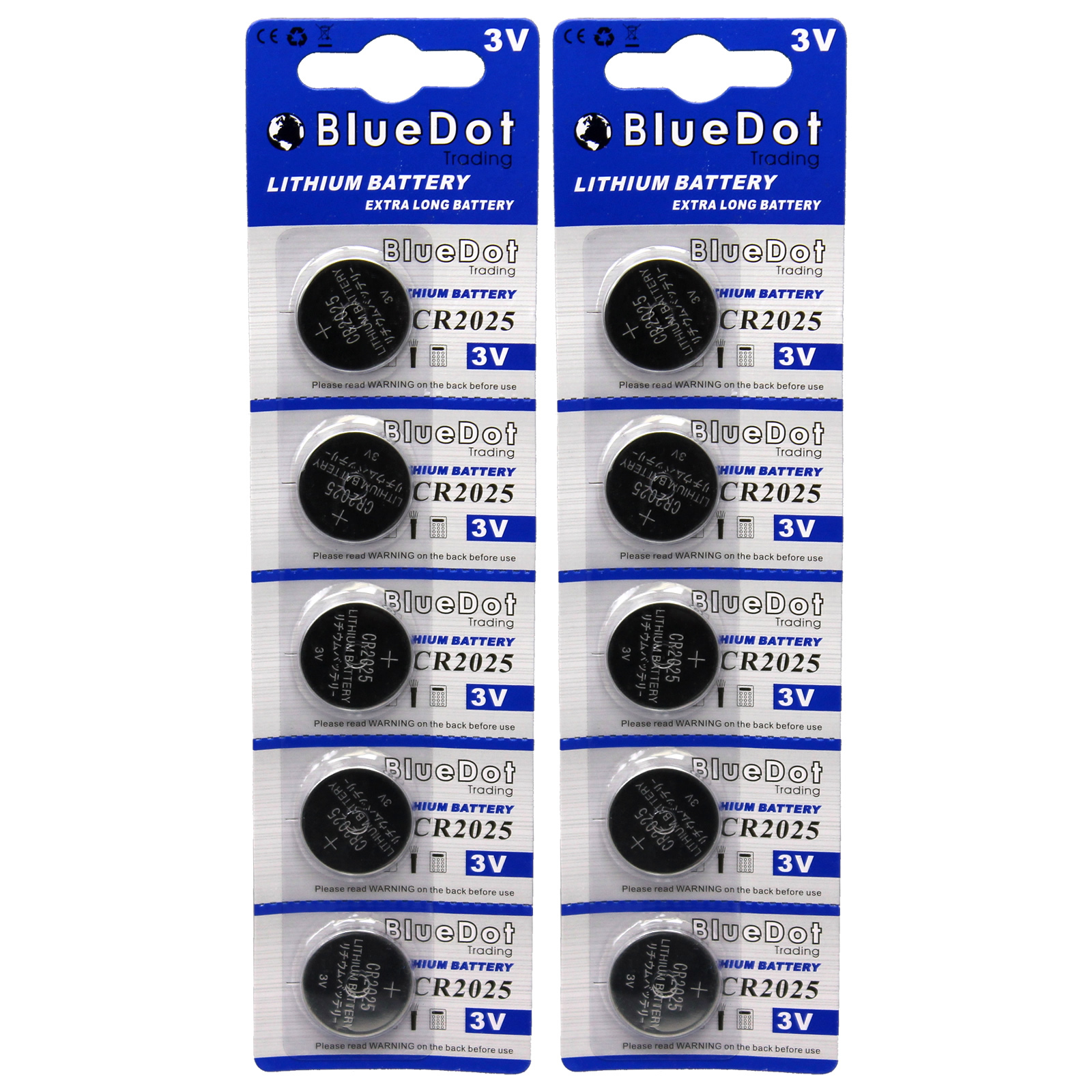 10 Brand New CR2025 Lithium CR 2025 3 Volt Coin Battery – FROM USA FREE SHIPPING