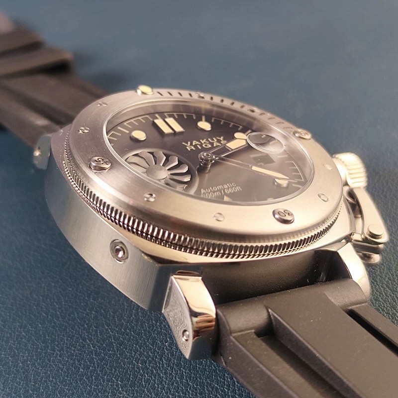 44MM XL Turbo General Admiral Military Style Automatic Watch Seagull ST2555