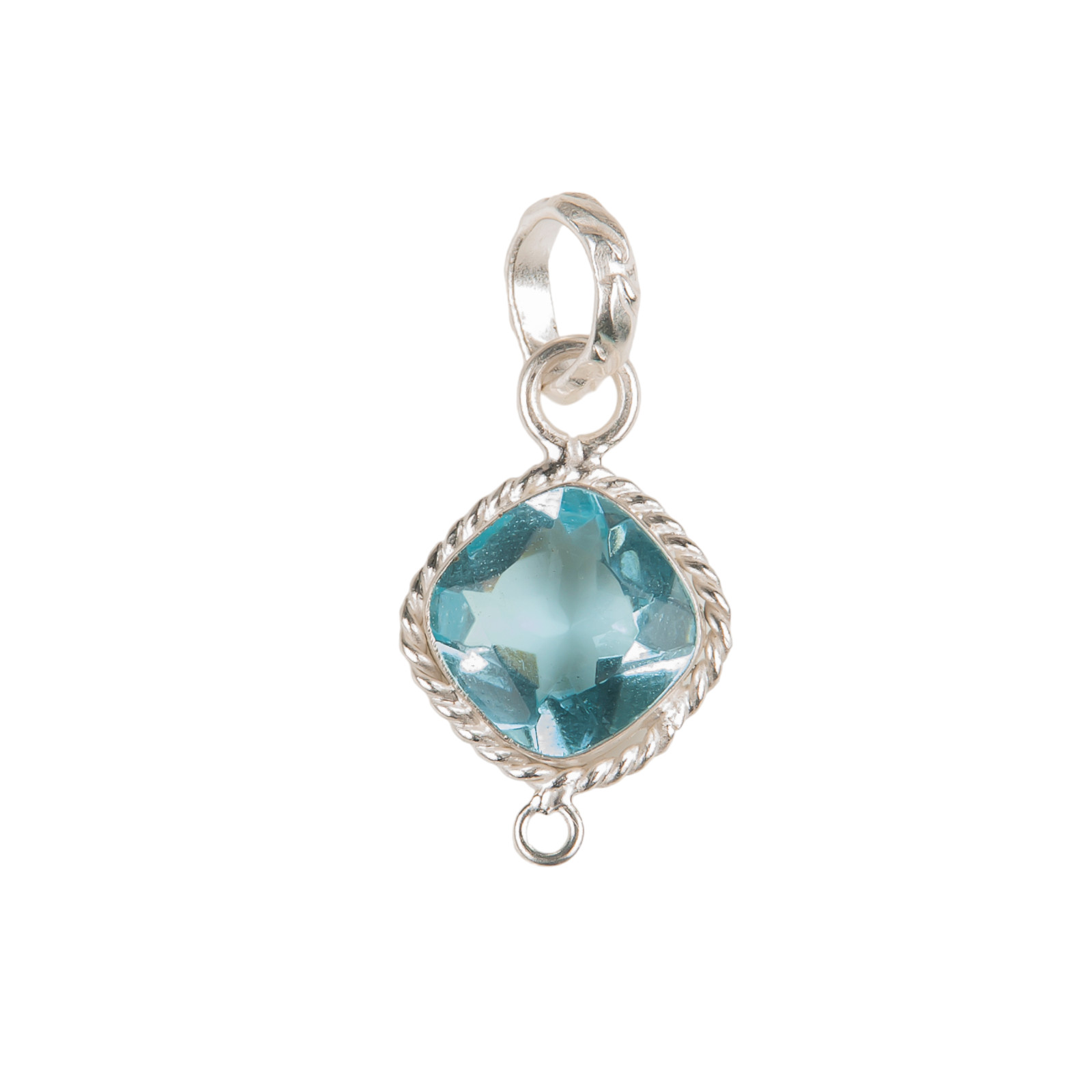 Sky Blue Topaz Gemstone 925 Sterling Silver Women Pendent 1.30″ Birthday Gift