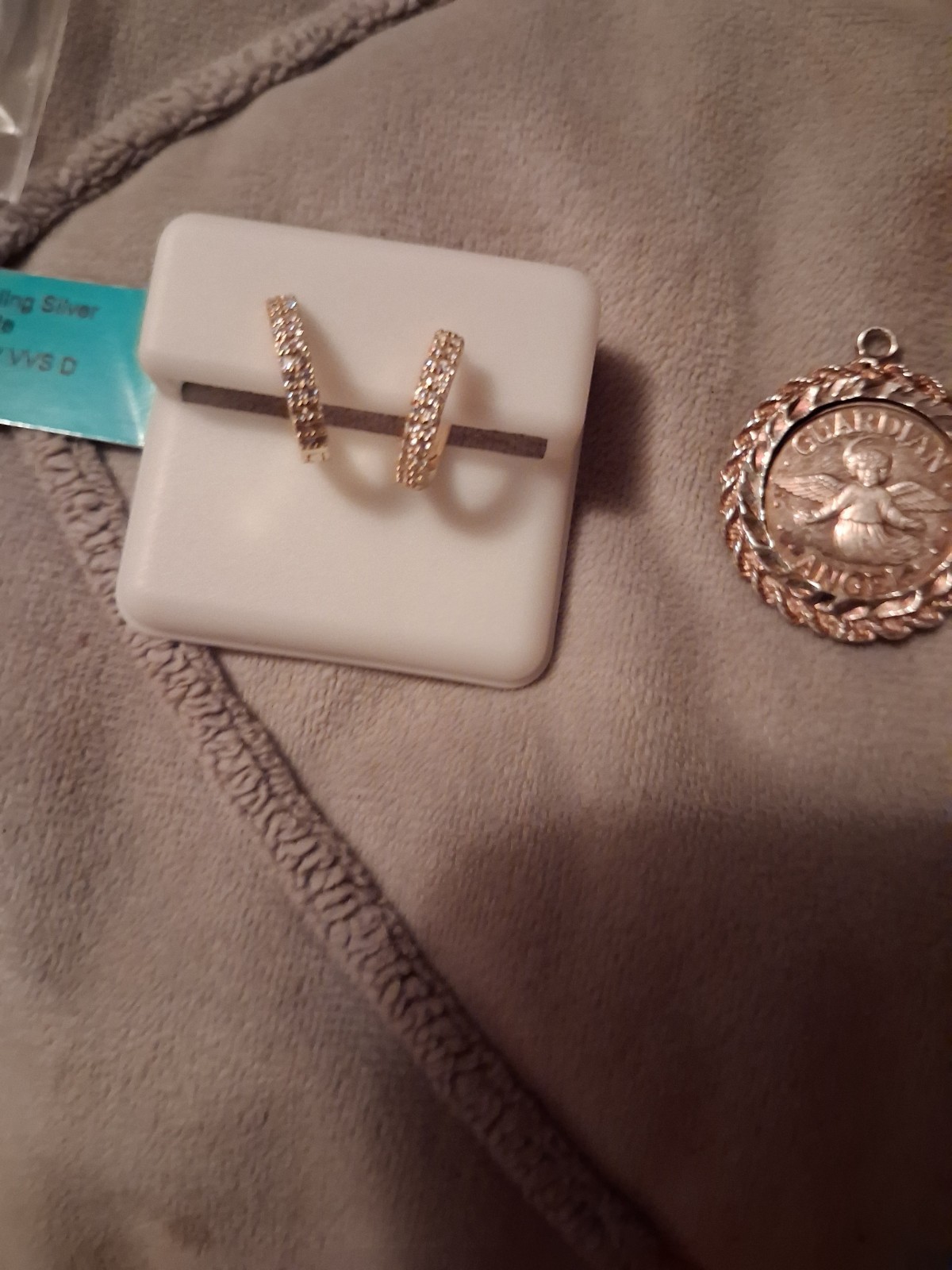 Brand New 925 Silver Earrings. Older 1/10th 999 Silver Charm.