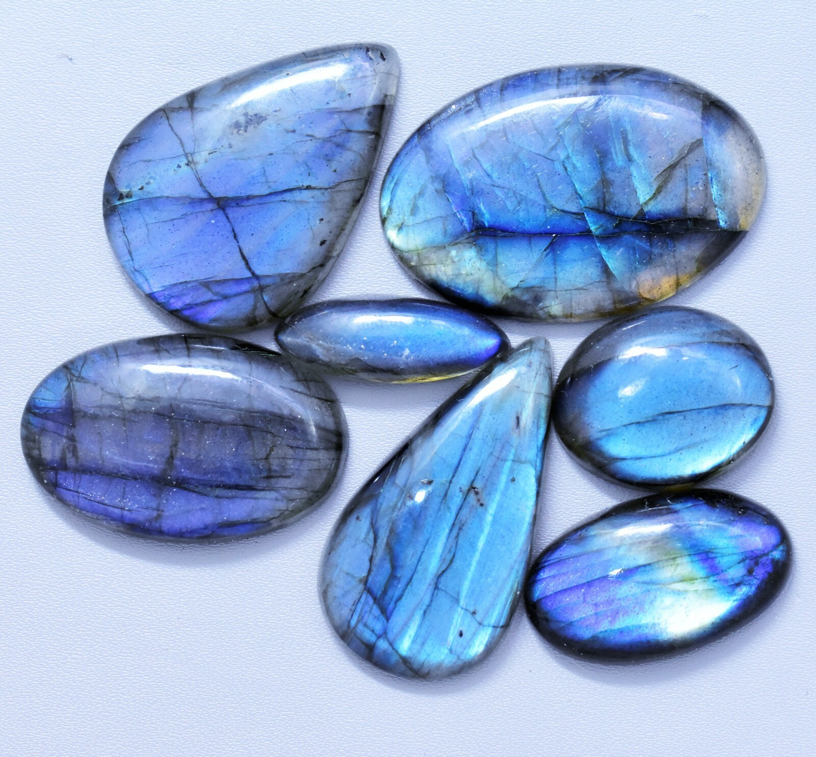 50ct 1-2 Pieces Wholesale Blue Labradorite Cabochon Loose Labradorite Gems V61-1
