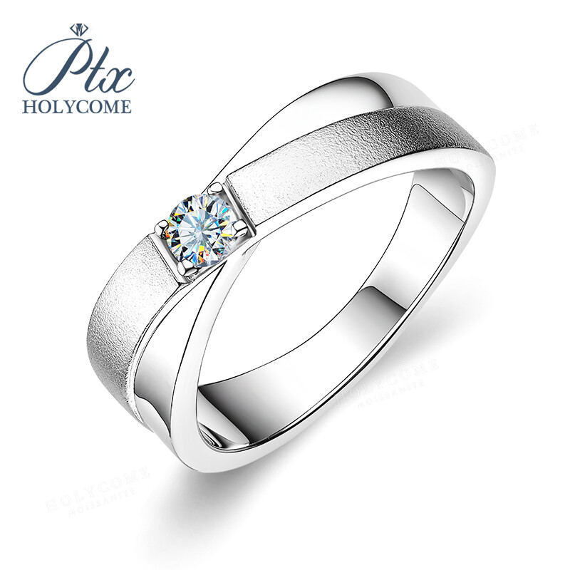 Multicolor Round Moissanite Ring 925 Silver Mens Ring 18K Gold Fine Jewelry Gift
