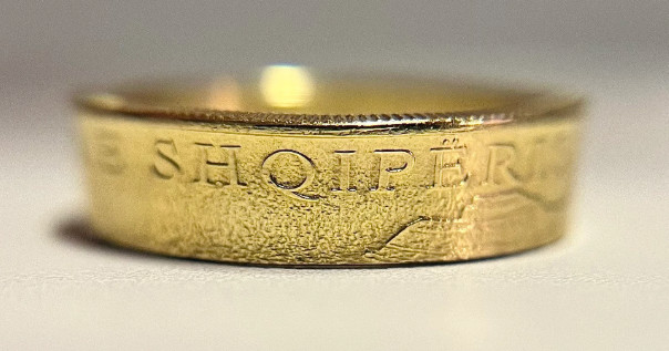 Albania Ring, European Albanian Gold Coin Ring, Handmade European Tiranë Jewelry
