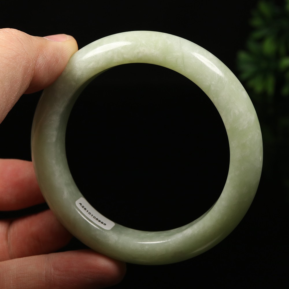 61mm Certified 100% Natural Grade A Green Xiu Jade Bracelet Bangle 12025