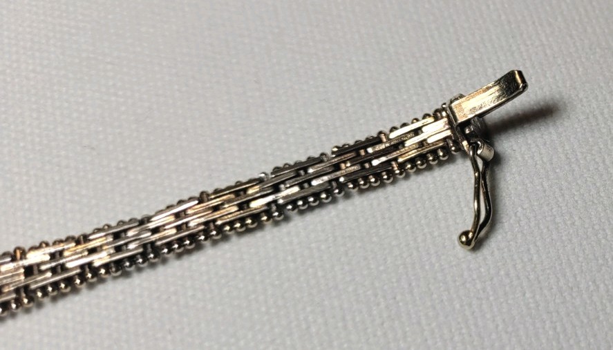 Vintage Sterling 925 ITALY MILOR Tri-Color 7.5″ Riccio Chain Bracelet 20.79gr