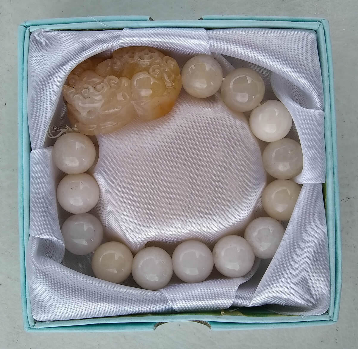 11mm Yellow Jade Round Beads Bracelet Pixiu money animal Wealthy Lucky jewelry