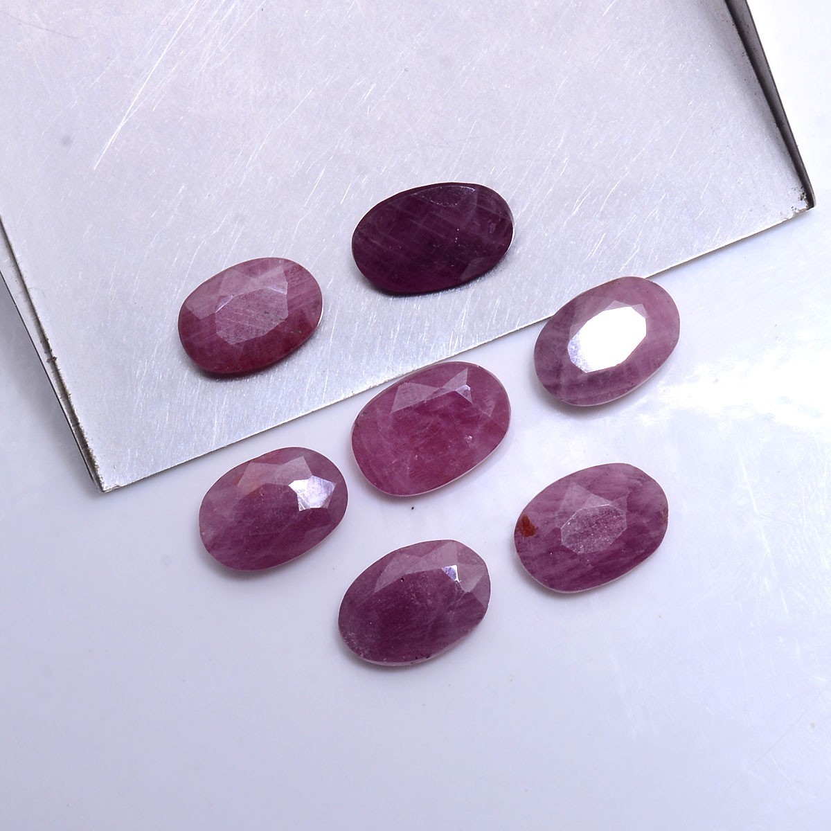 7 Pcs Natural African Ruby Oval Cut Stunning 10.71mm-11.85mm Loose Gemstones Lot