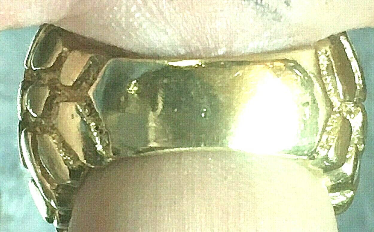 1oK Gold, HUGE HEAVY Hip Hop NUGGET BLING Ring, Kentucky Cluster, Weighs 39.2gms