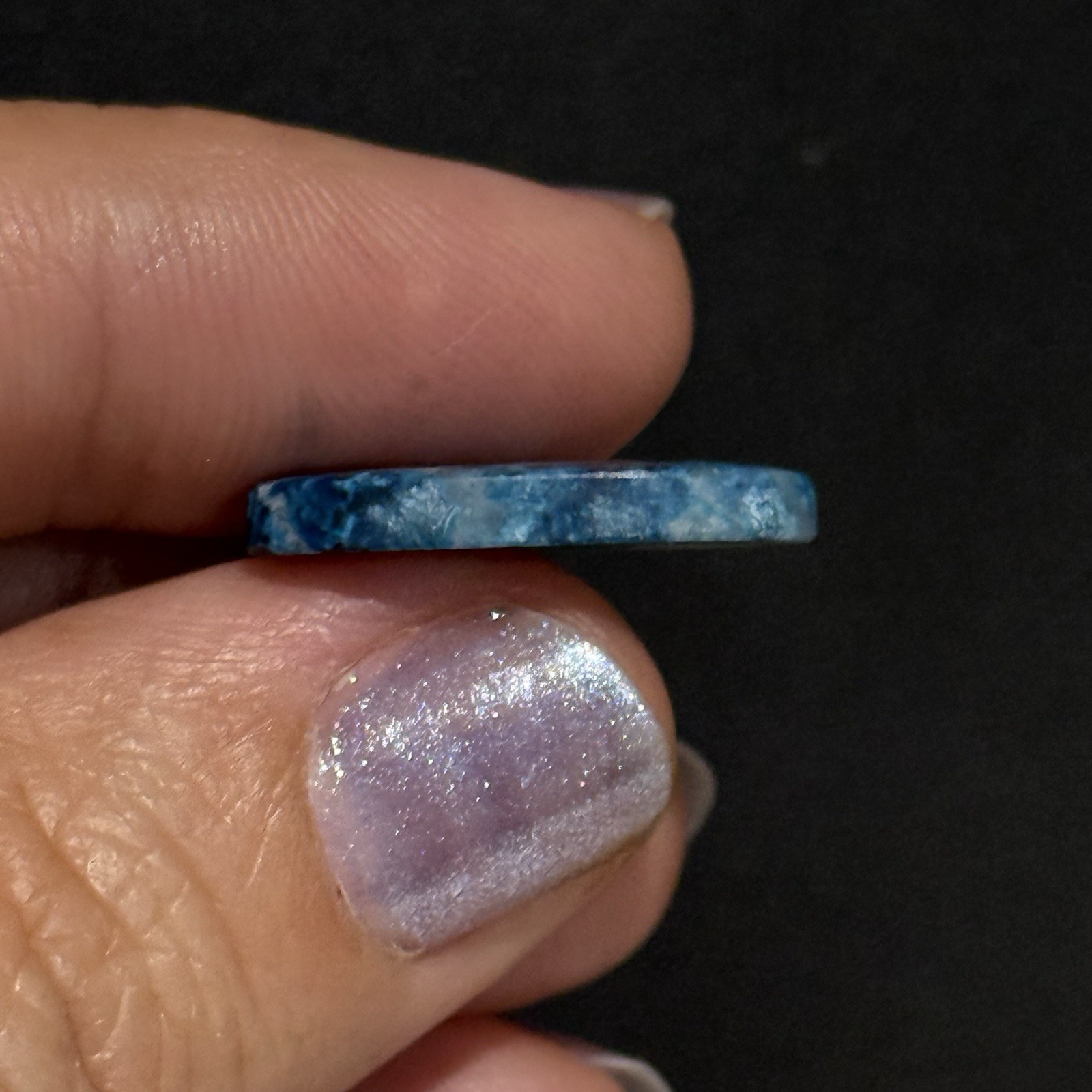 7.85ct 20.7×12.2x3mm Rare Blue Plancheite Cuprite Shattuckite Calcite Cabochon