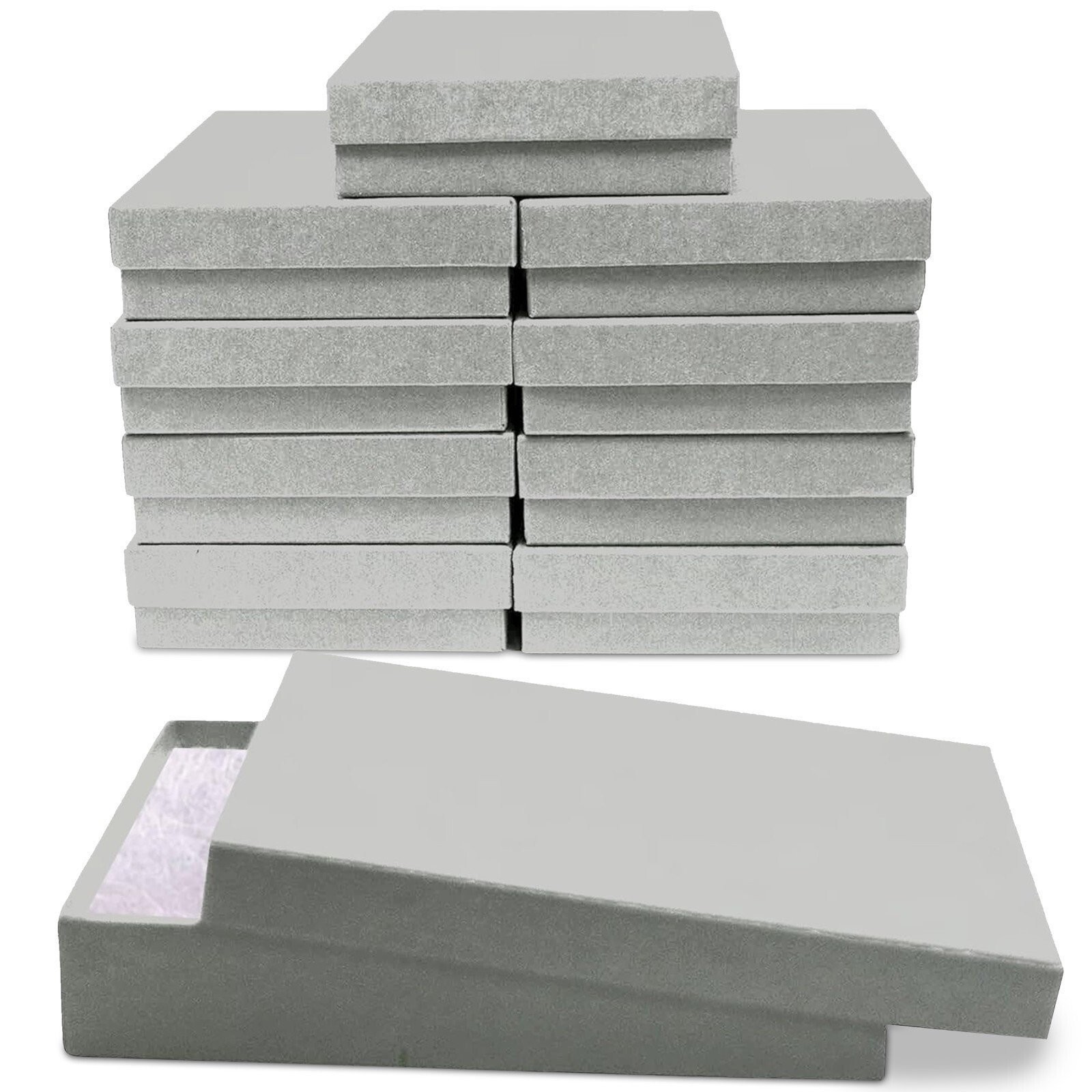 Jewelry Gift Box Removable Cotton Pad Made in USA 5.5″ x 3.5″ x 1″ – 10Pack